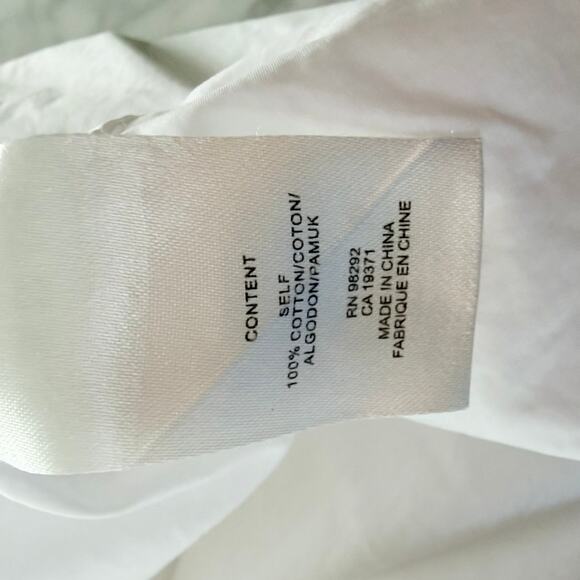 Tibi Eco Poplin Back Wrap Skirt White Size 2 Organic Cotton Midi Lightweight - Picture 8 of 9